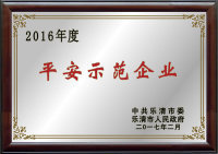 2016年乐清平安示范企业